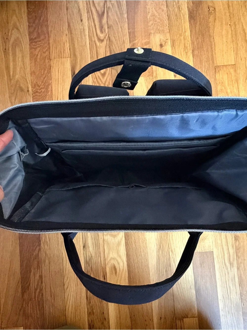 Unisex Black Backpack with Light Trim by Focdod with Laptop Sleeve 15.6inch